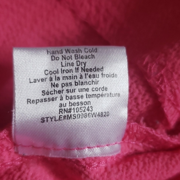 Bobeau pink petal edge swing open back short sleeve top Size XL - Picture 8 of 9